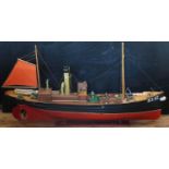 A Model of KINGFISHER EX92 Fishing Boat, fitted with electric engine and radio contol, 173cm long