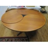 A Danish France & Sons Extending Circular Dining Table 5540154, 136cm diam