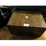 A Victorian Walnut and Parquetry Box