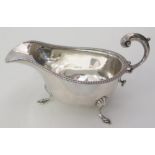 An Edward VIII Silver Sauce Boat, London 1936, RWB, 97g