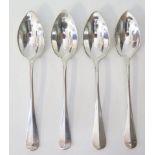 Four Birmingham Silver Grapefruit Spoons, 119g