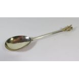 A Continental .800 Silver Commemorative Spoon, stamped S&S, 68g, 20.5cm