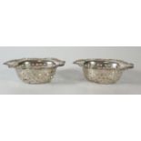 A Victorian Pierced Silver Bonbonniere, Birmingham 1900 S&Co, and one 1903, 58g