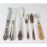 A Collection of Odd Silver Flatware, 70g weighable silver