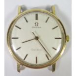 A Gent's Omega 9ct Gold Manual Wind Wristwatch with 33mm case, running, 23.1g gross