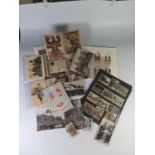 A Collection of 72 German Vermacht Cigarette Cards Echstein-Halpaus, postcards, propaganda