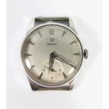 A Gent's Omega Steel Cased Wristwatch with 266 17 jewel movement 13530830, not running
