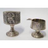 An Indian Loaded Silver Ashtray and damaged stand