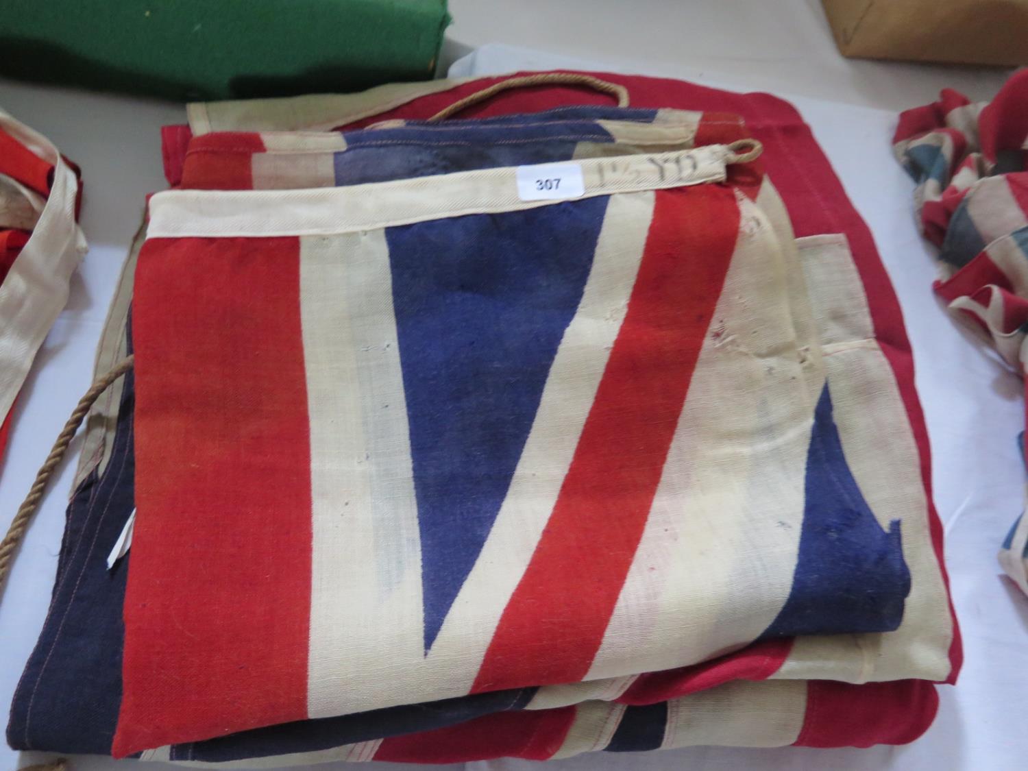 Three Union Jack Flags, 185 x 95cm and 2 x 135 x 70cm