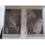 An Album of WWI and WWII English and French Postcards and Photographs and album of royalty postcards