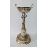 An Austro Hungarian .813 Silver Table Centrepiece, the central column in the form of a lady in