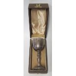 An Cased Elizabeth II Silver Goblet commemorating the 1947-1972 silver wedding 1660/2500, London