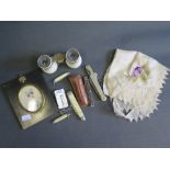 Opera Glasses, penknives, miniature and lace etc.