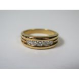 18ct Yellow Gold Diamond ring featuring, 5 round brilliant cut Diamonds (0.54ct TDW), channel set