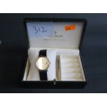 A Sovereign 9ct Gold Gent's Wristwatch, boxed, needs battery