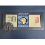 A British Lusitania Medal and 'Day of the Concorde' franked stamp set