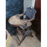 A Victorian Metamorphic Child's High Chair