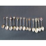 Two Silver Spoons and plated collector's spoons, 22g