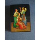 A Painted Russian Lacquered Box