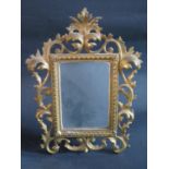 A Metal Gilt Easel Back Decorative Mirror