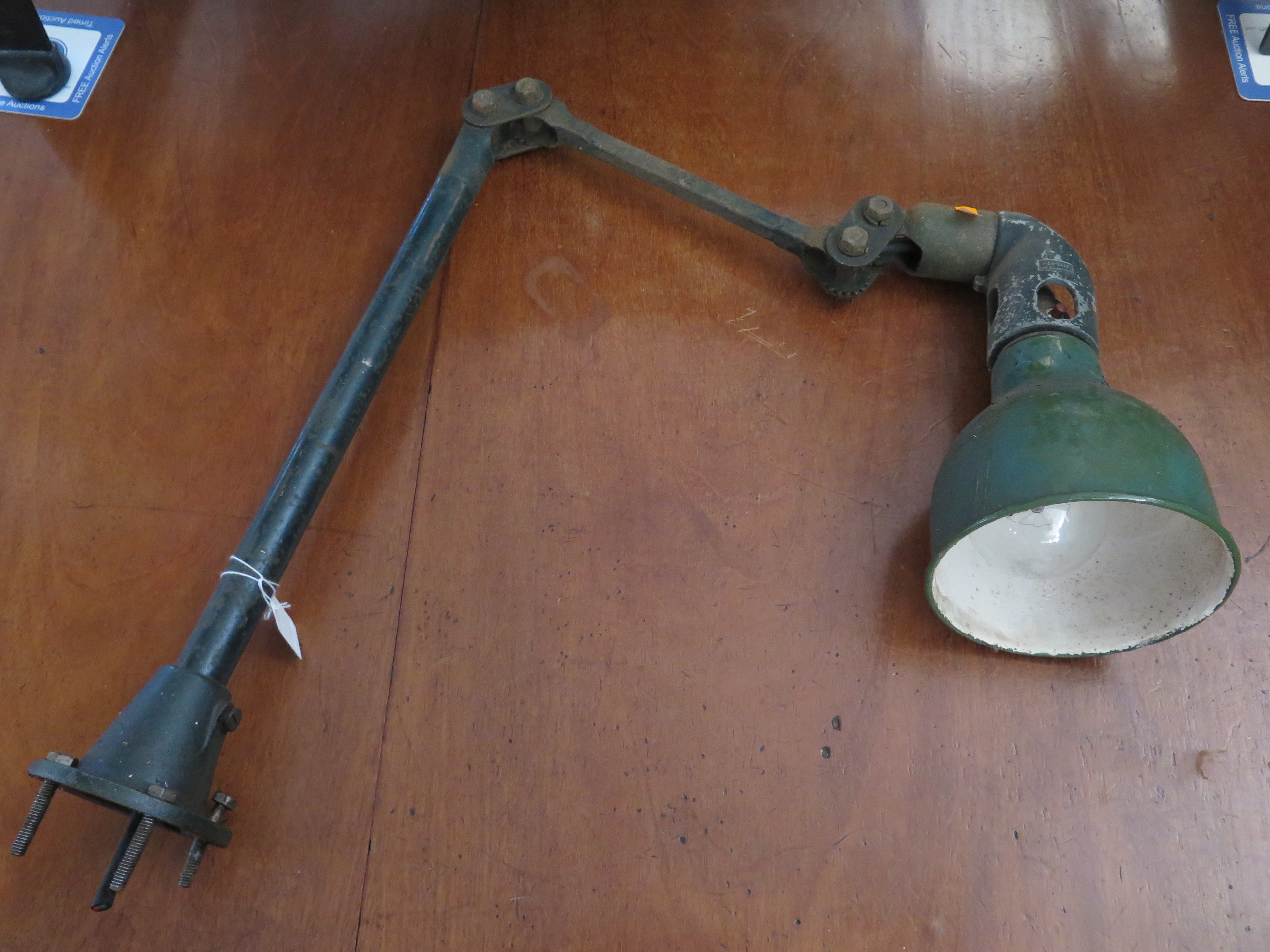 A MEK-ELEK Lathe Lamp, needs rewiring by a qualified electrician