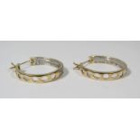 18ct Yellow Gold Diamond hoop earrings featuring, 168 round single cut Diamonds (0.85ct TDW), P1