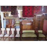 A Significant Viennese Secessionist Mahogany and Inlaid Twelve Piece Salon Suite attrb. Jacob &