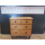 A 19th Century Elm Chest of Drawers, 85(w) x 83(h) x 46(d)cm