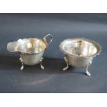 A George V Silver Creamer and Sugar Bowl, London 1919. Mappin & Webb, 221g