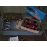 OK Toys Rolls-Royce with friction motor (boxed), Politoys Ferrari No.57 and B.R.M. No. 58 and