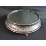 A Silver Plated Circular Surtout de table, 51cm diam.