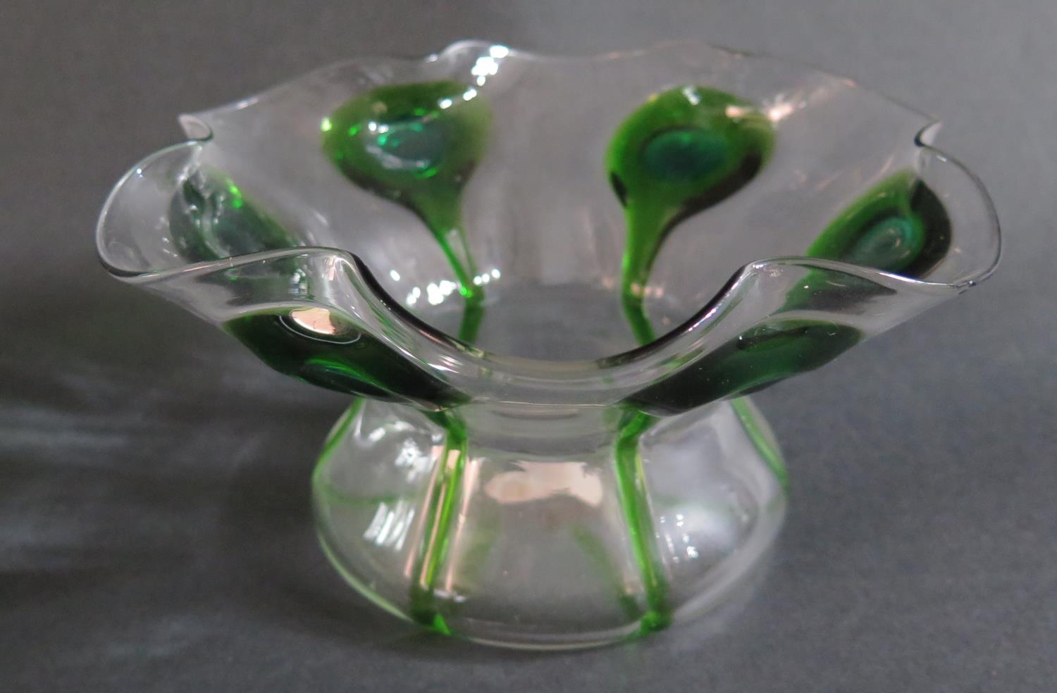 An Early 20th Century Decorative Glass Bowl, 20cm diam.