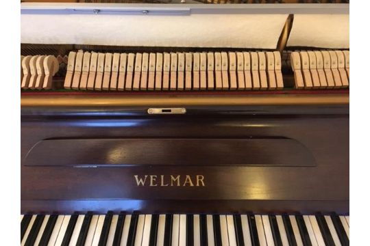 Welmar An upright piano in a traditional style mahogany case; together with a stool. - Image 3 of 4