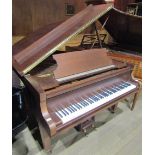 Schimmel (c1988) A 5ft 8in Model 174T grand piano in a satin walnut case on square tapered legs.