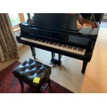 Steinway (c1970) A 5ft 10in 88-note Model O grand piano in a bright ebonised case on square