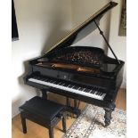 Steinway (c1908) A 6ft 2in 88-note Model A grand piano in a bright ebonised case on baluster turned