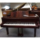 Blüthner (c1981) A 6ft 3in Style 6 grand piano in a bright mahogany case on square tapered legs.