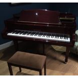 Samick (c2008) AMENDMENT (c1995) A 4ft 8in grand piano in a bright mahogany case on square tapered