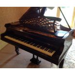 Bechstein (c1904) A 6ft 7in Model B grand piano in a polished ebonised case on square tapered legs.