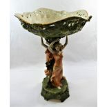 A Royal Vienna Art Nouveau porcelain figural comport,