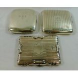 A silver combination card case and aide memoire, Chester 1908,