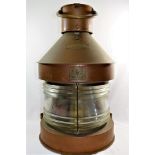 A copper masthead ships lantern by Seahorse, numbered 75316,