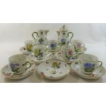 A Herend porcelain part coffee service,