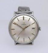 Omega, a gents 1960/70's stainless steel wristwatch, mechanical movement.