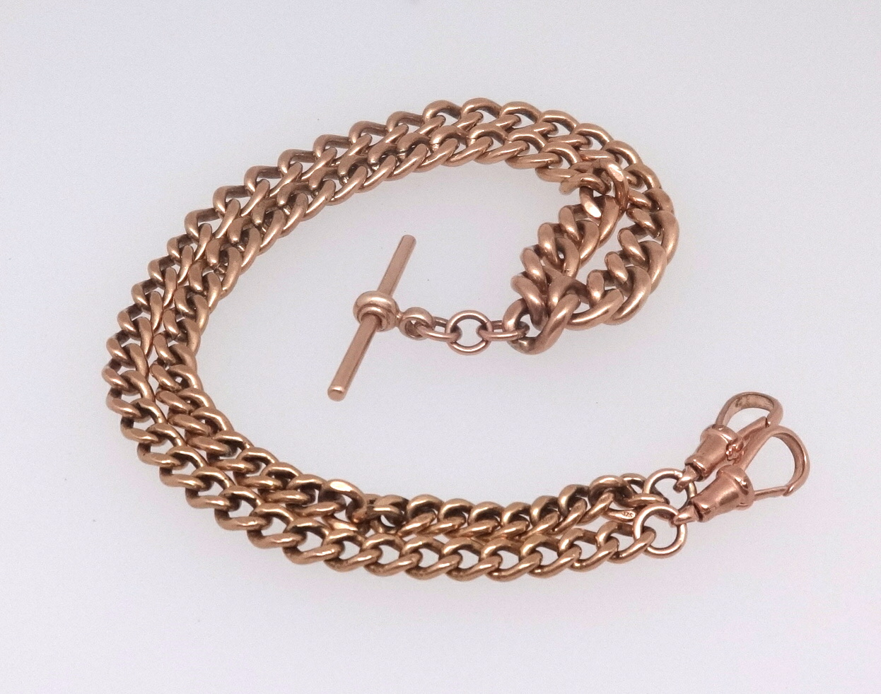 A 9ct gold Albert watch chain, approx 62.4gms.