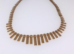 A 9ct gold fringe necklace approx 13.2gms.