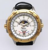 Seiko, a gents Tidal Moon wristwatch circa 1992 with quartz movement, calibre 6F24, chronometer.