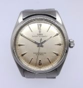 Tudor, a gents Oyster Elegante wristwatch model 7960, the back plate marked 215297, case diameter