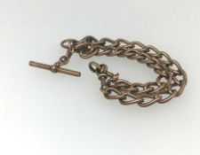 A 9ct gold double Albert watch chain, approx 39gms.