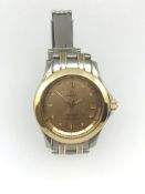 Omega, Seamaster a gents automatic chronometer steel and gold wristwatch.